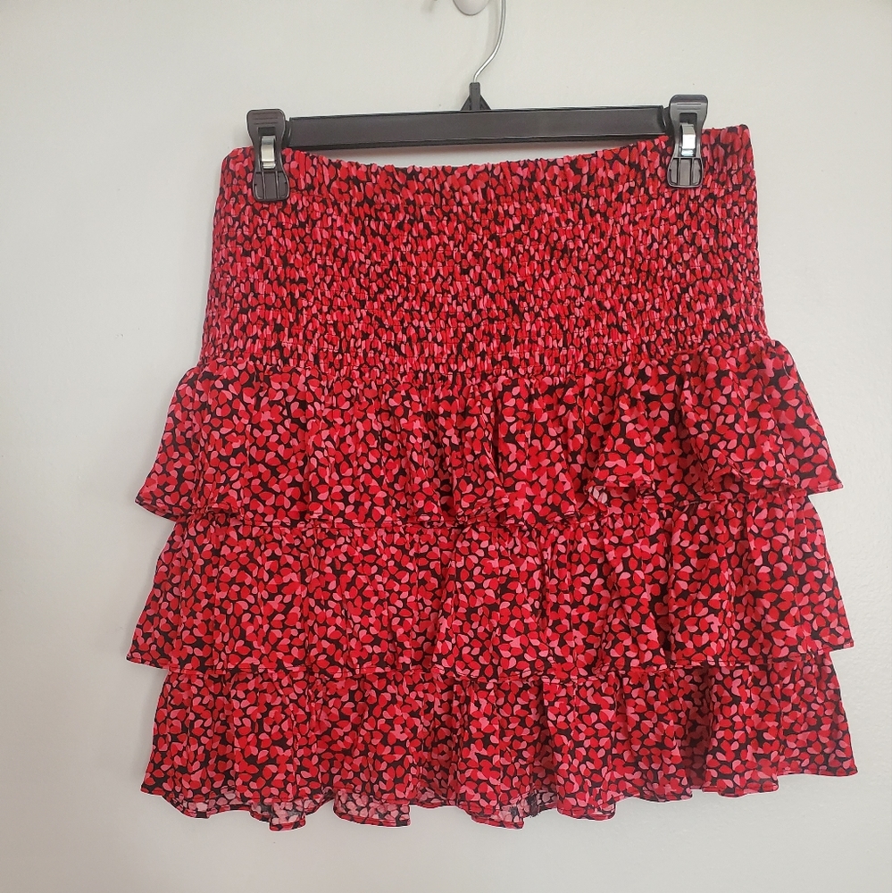 MICHAEL Michael Kors Petal Stretch Viscose Tiered Ruffle Skirt